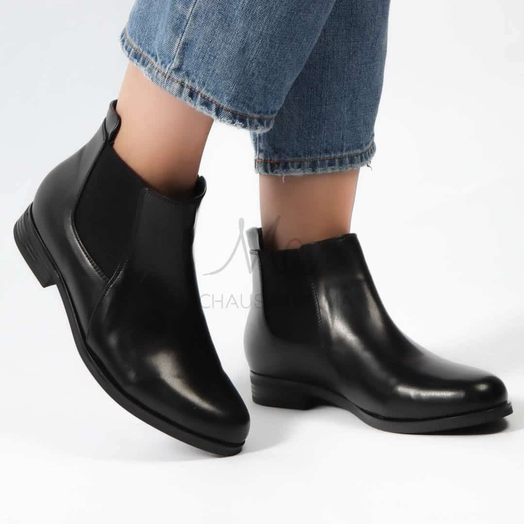 IFNI – Bottines femmes en Noir.