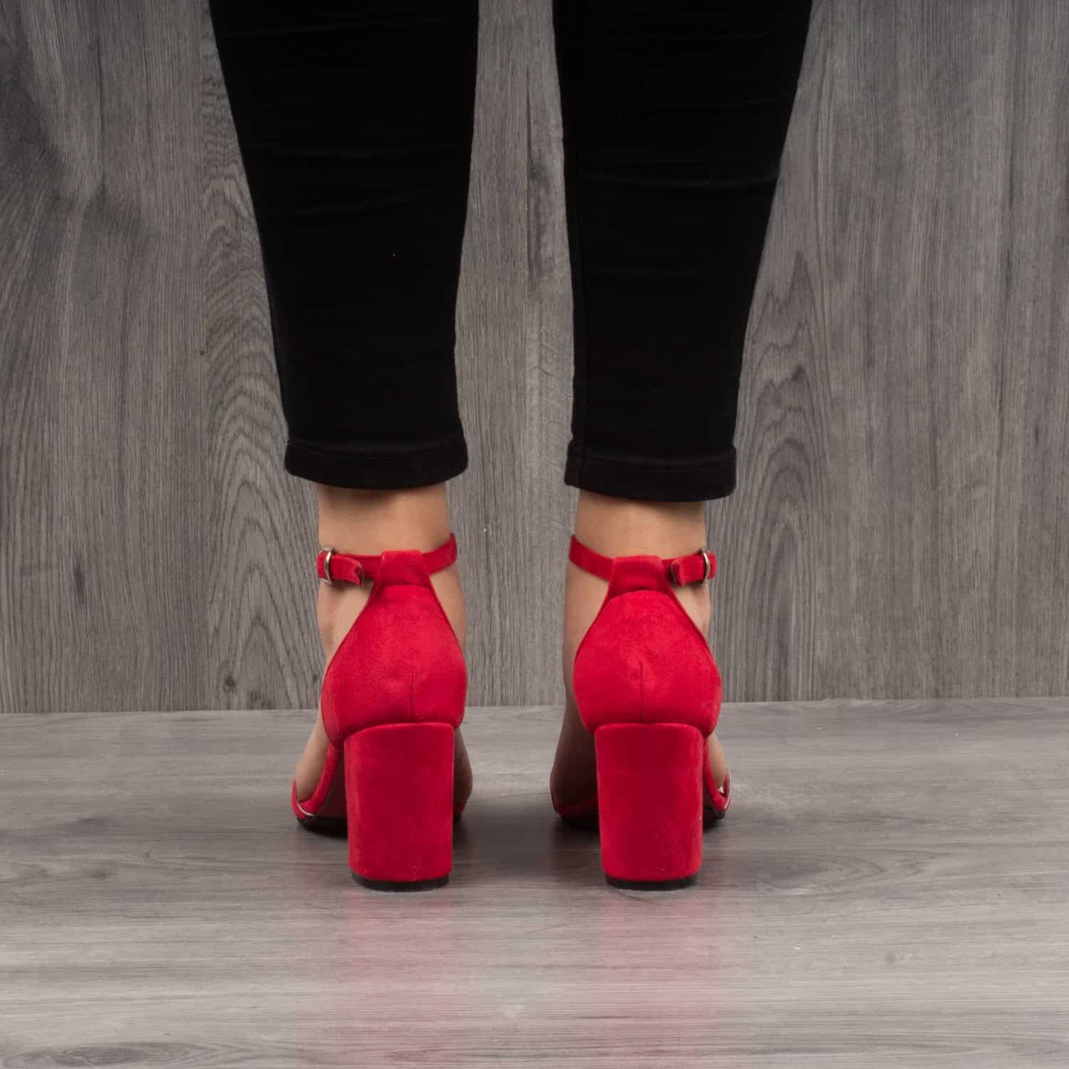 Elara - Sandales à talon - Rouge.