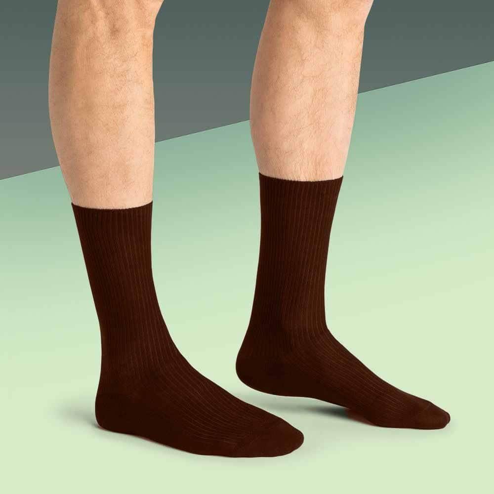 Chaussettes Marron en coton.