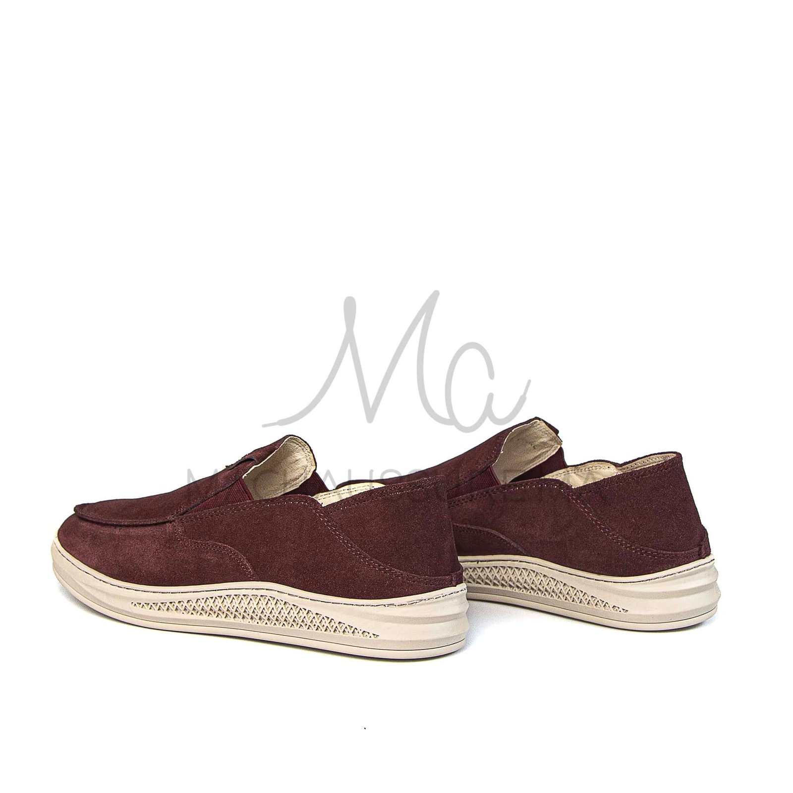 Versal - Mocassins Homme Grenat.