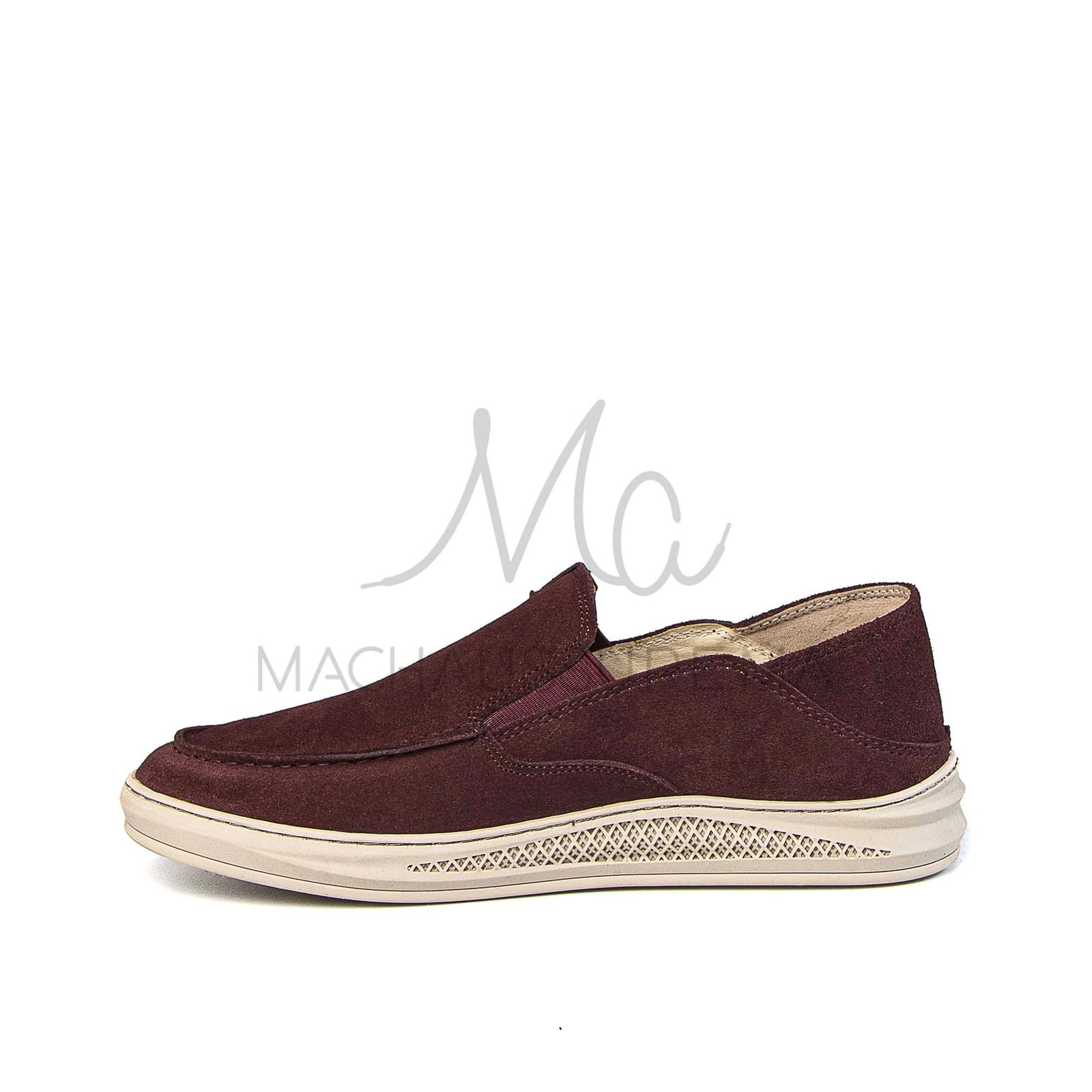 Versal - Mocassins Homme Grenat.