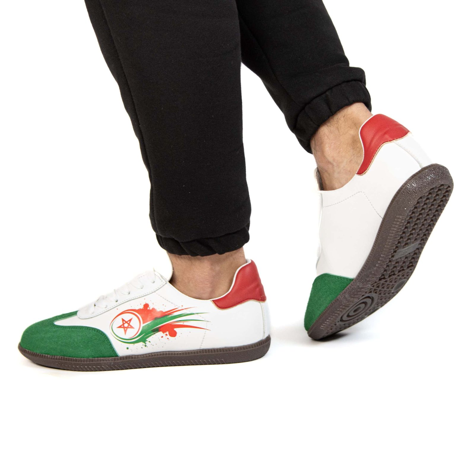 Morocco – Baskets Unisex en Rouge & Vert.