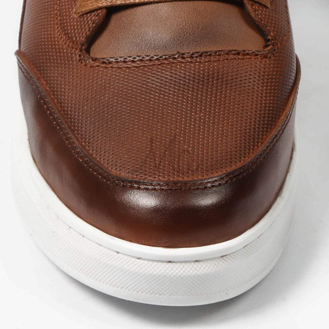 Move - Baskets basses Hommes 100% Cuir – Tabac.