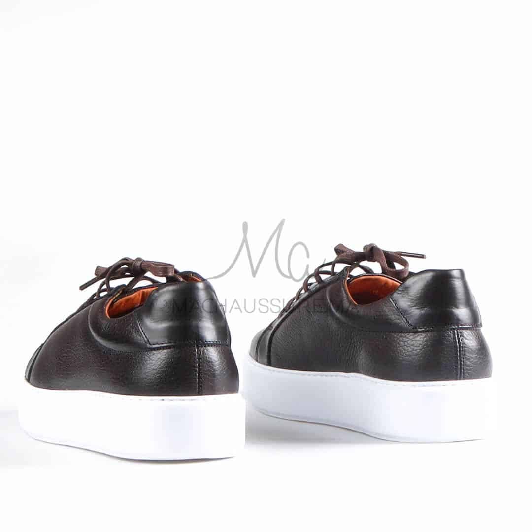 Aurelio - Baskets Hommes 100% Cuir en Marron.
