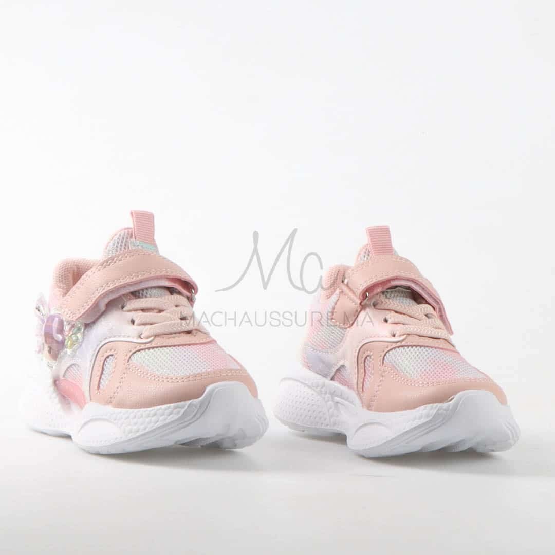Grichka - Baskets Enfants en Rose.