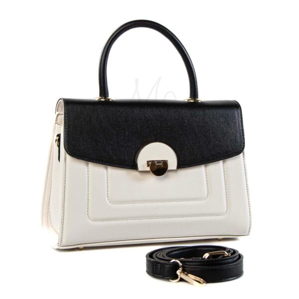 Aloria – Sac à main en Beige-Noir.