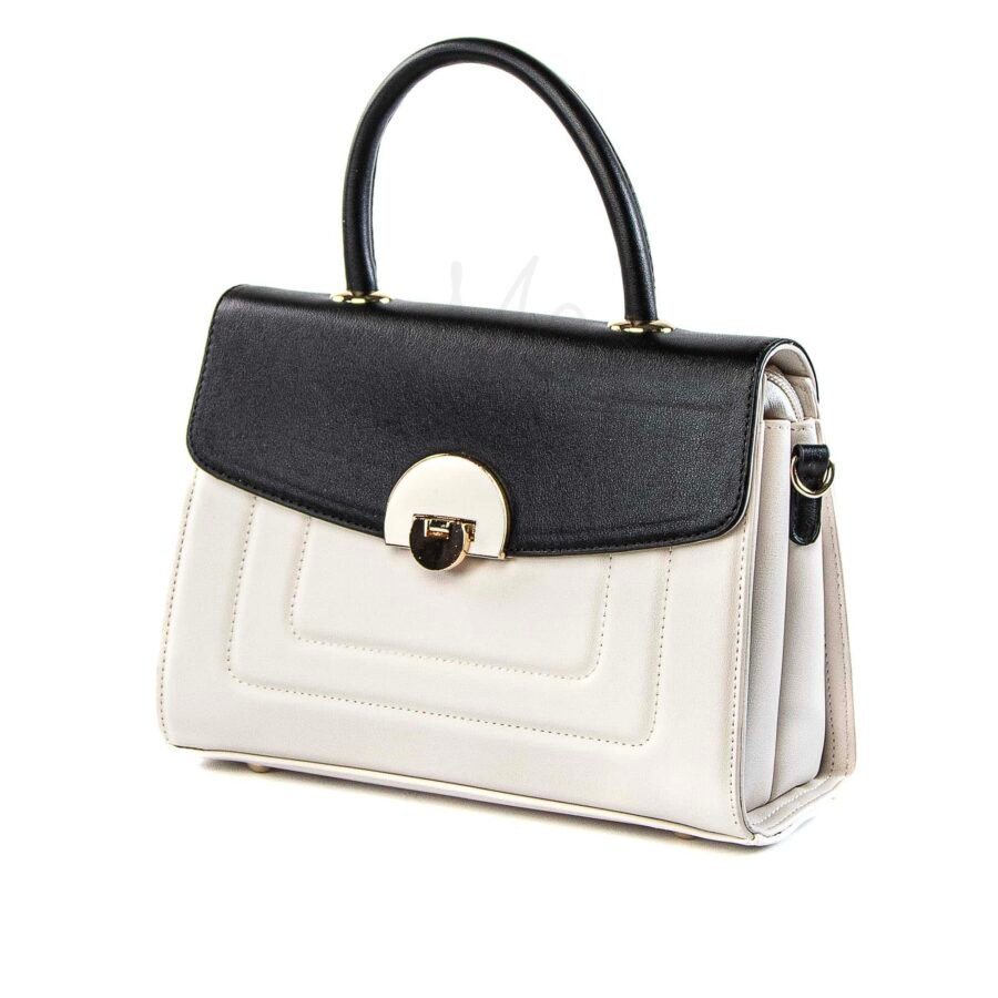Aloria – Sac à main en Beige-Noir.