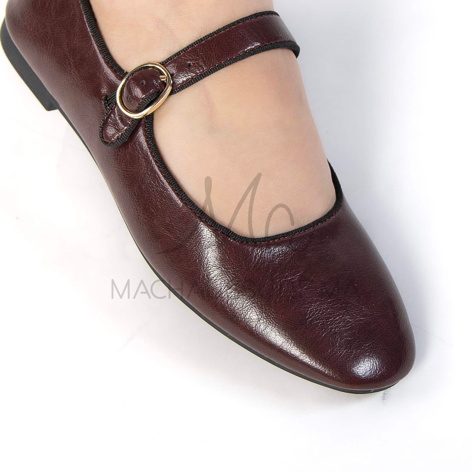Glamour – Ballerines Femmes en Bordeau.