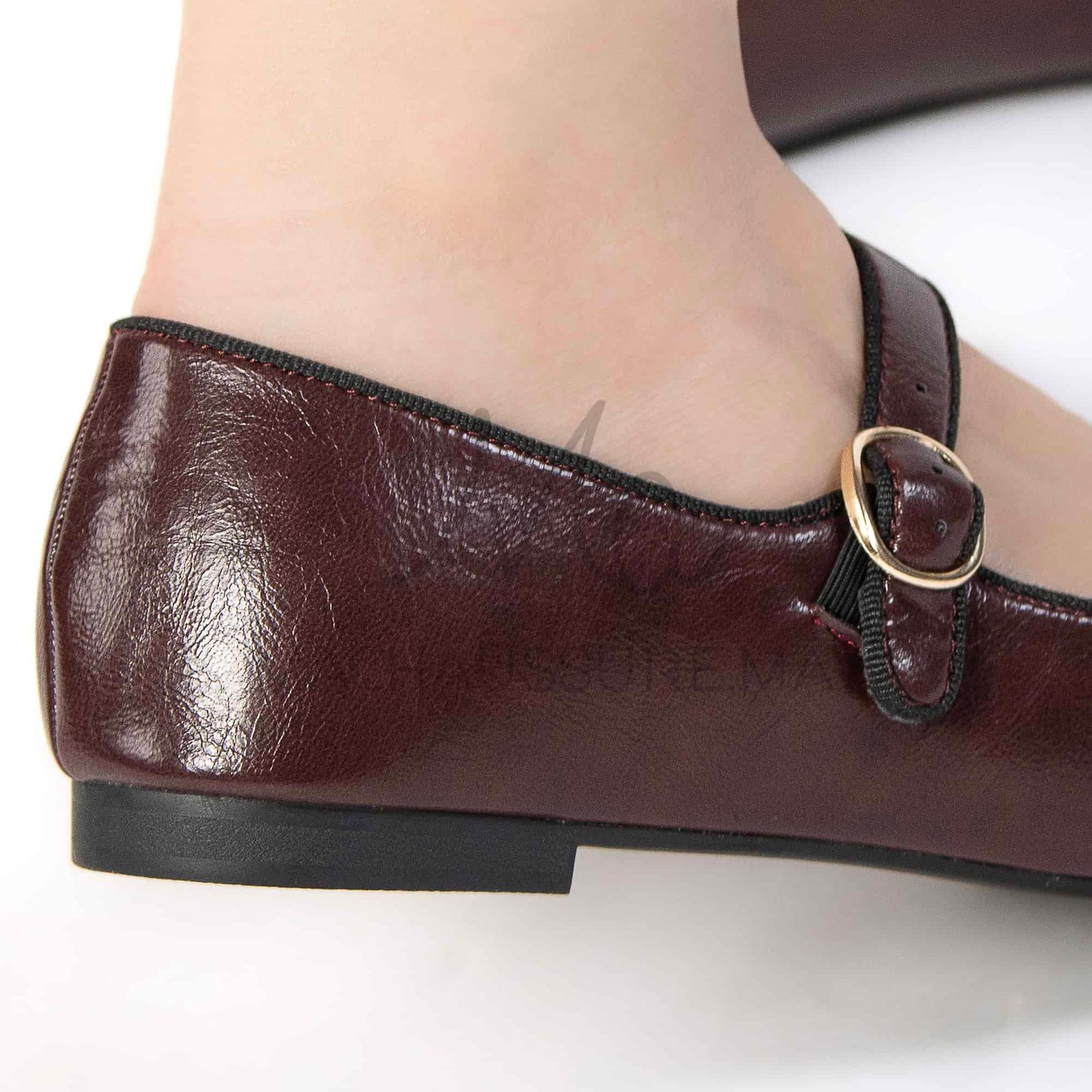 Glamour – Ballerines Femmes en Bordeau.