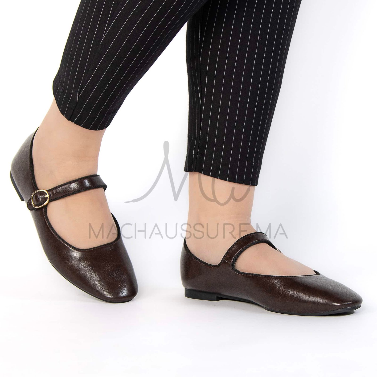 Glamour – Ballerines Femmes en Coffee.