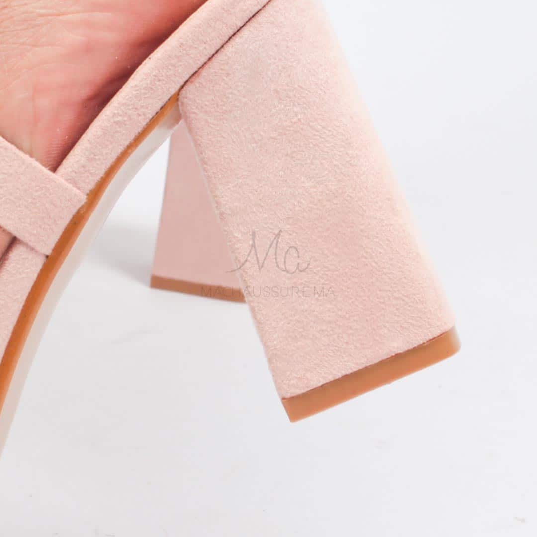 MAEVA - Sandales à talon en Rose.