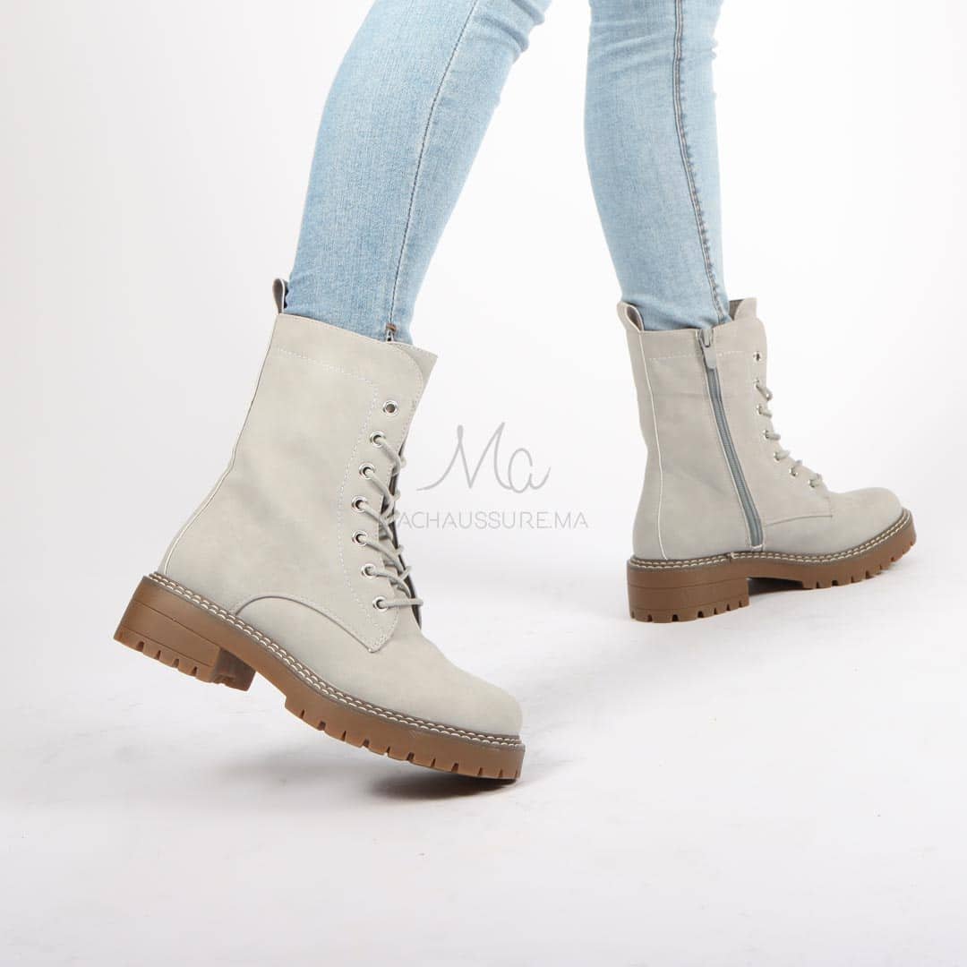 Elvira - Bottines en Gris.