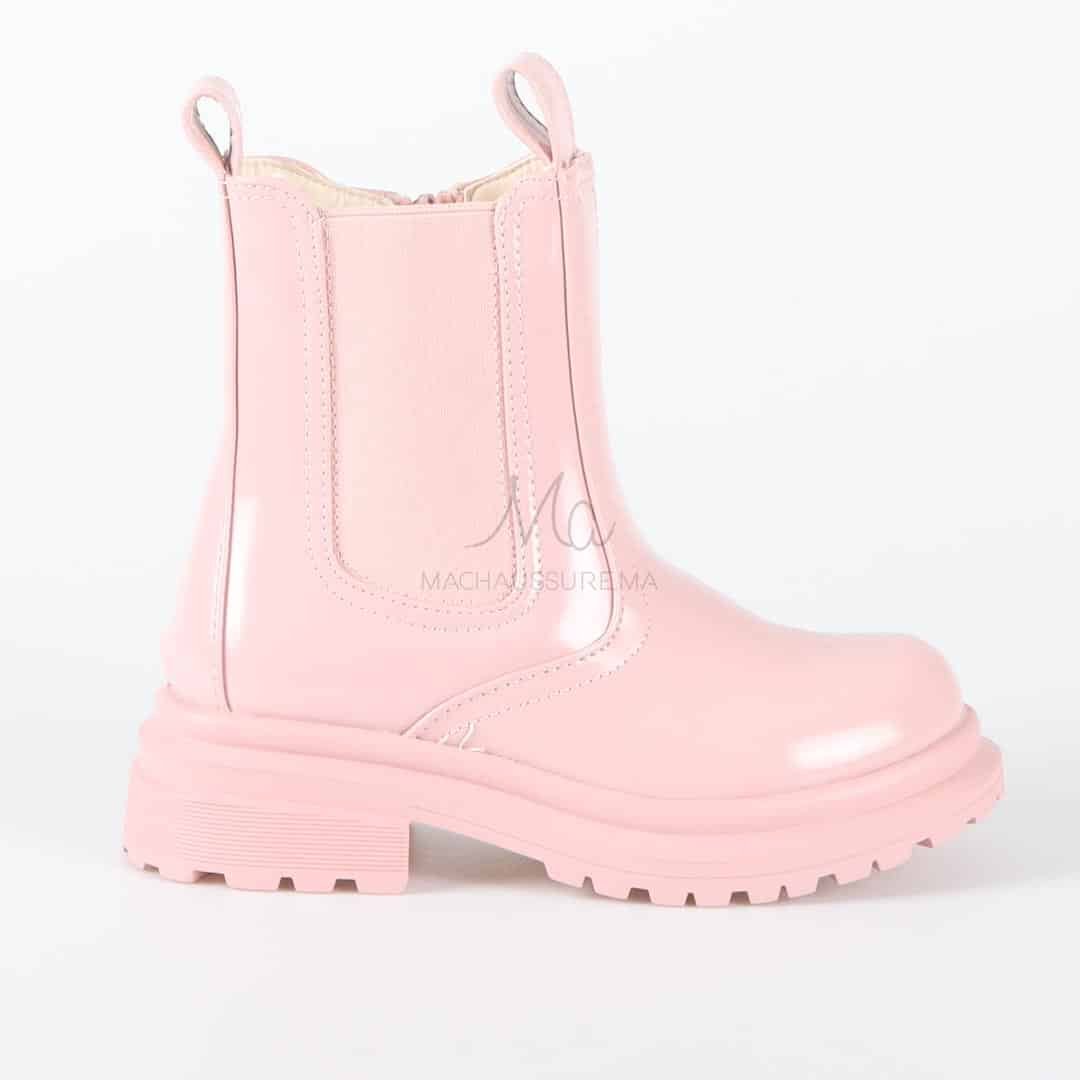 ELENA - Bottines à talon en Rose.