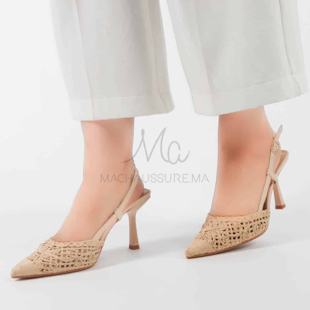 Nacre - Escarpins femmes en Beige.