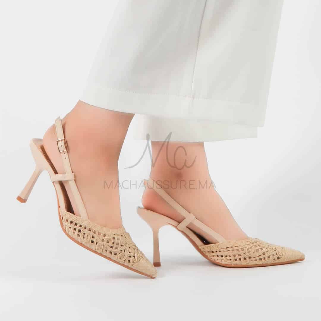 Nacre - Escarpins femmes en Beige.