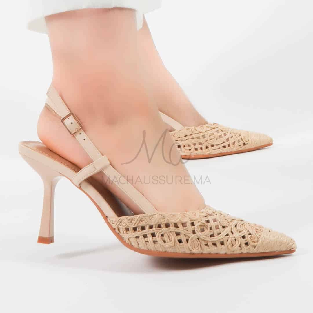 Nacre - Escarpins femmes en Beige.