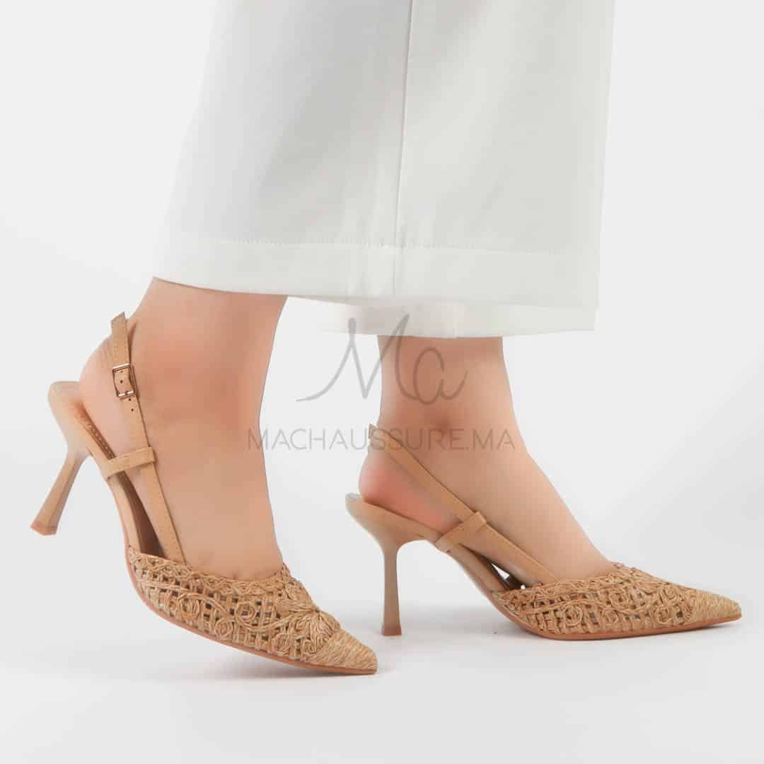 Nacre - Escarpins femmes en Kaki.
