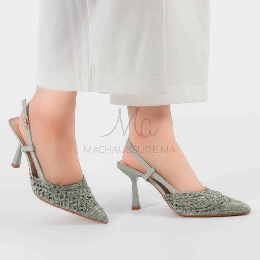 Nacre - Escarpins femmes en Vert.