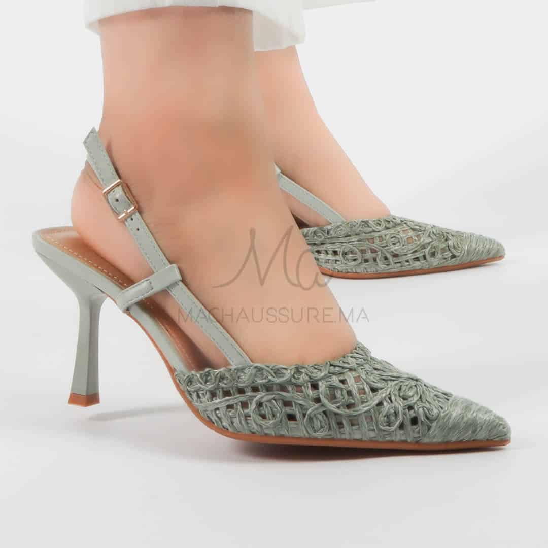 Nacre - Escarpins femmes en Vert.
