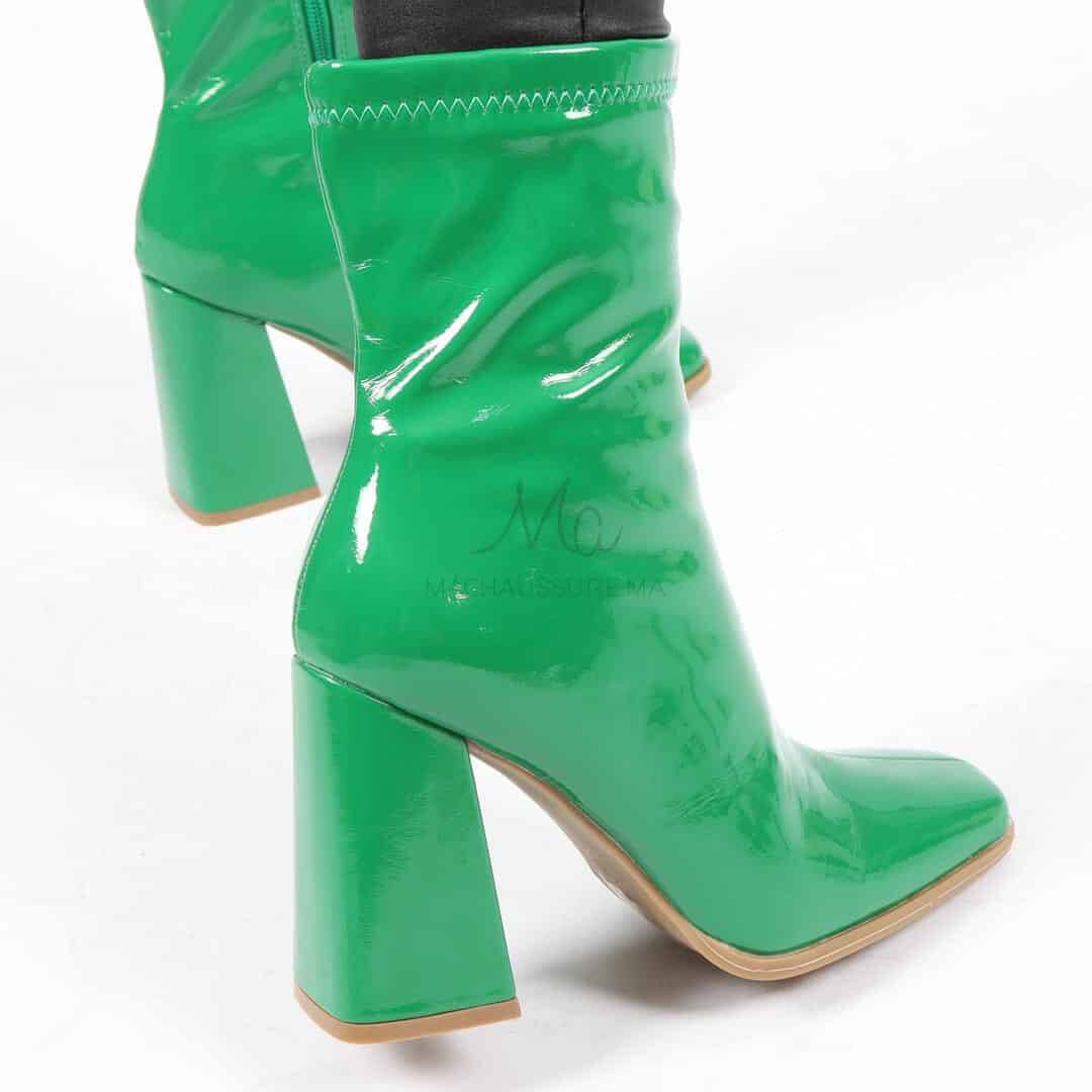Yelena - Bottines à talon en Vert.