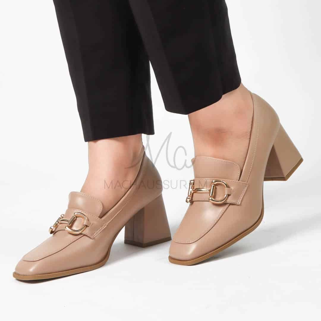 Nastya - Derbies à talon Femmes en Kaki.