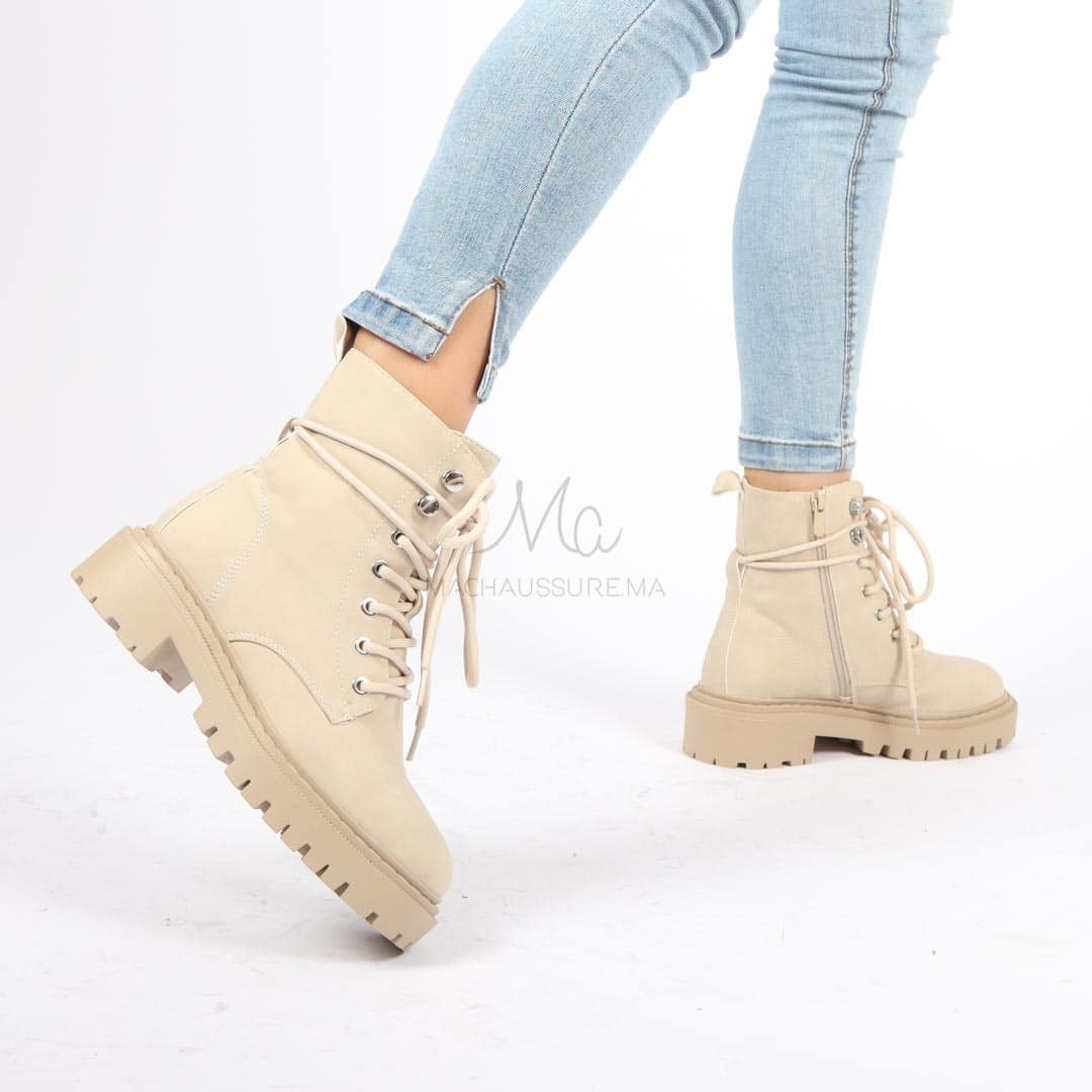 Isidora - Bottines en Beige.