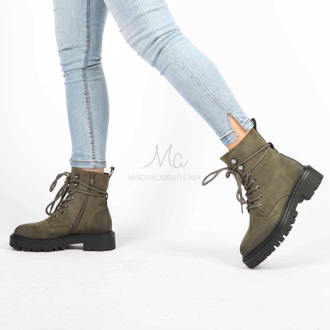 Isidora - Bottines en Vert.