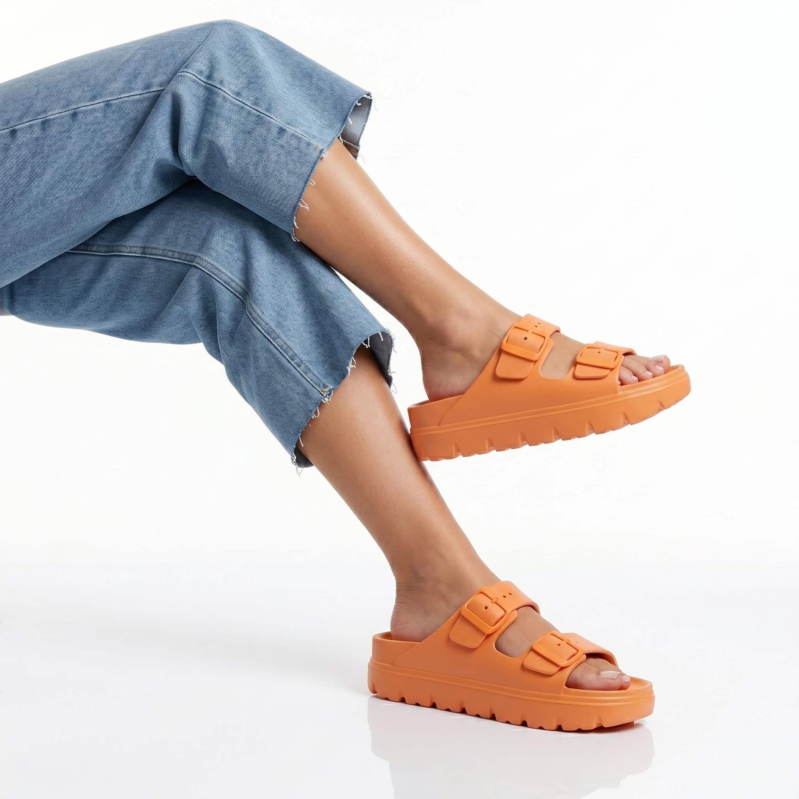 Péridot - Sandales à plateforme en Orange.