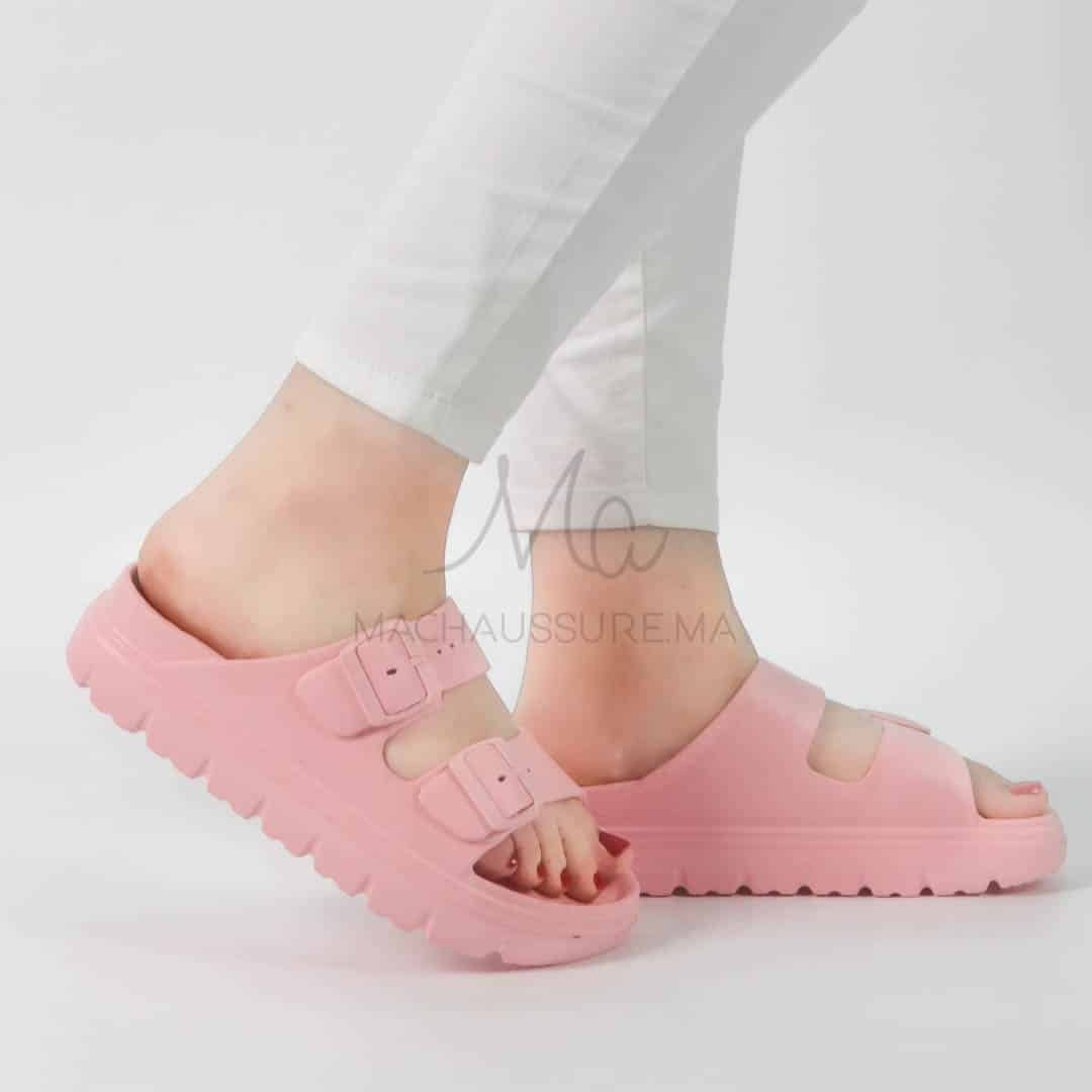 Péridot - Sandales à plateforme en Rose.