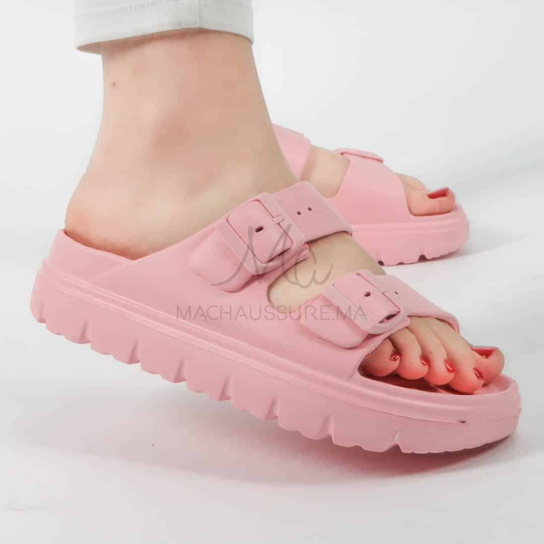Péridot - Sandales à plateforme en Rose.