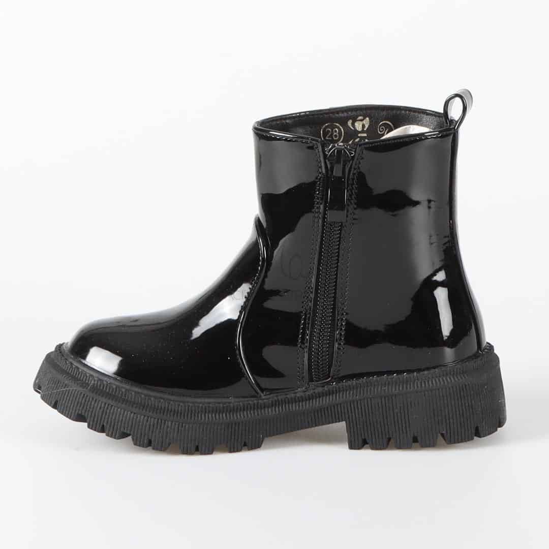 Lydia - Bottines Enfant en Noir.
