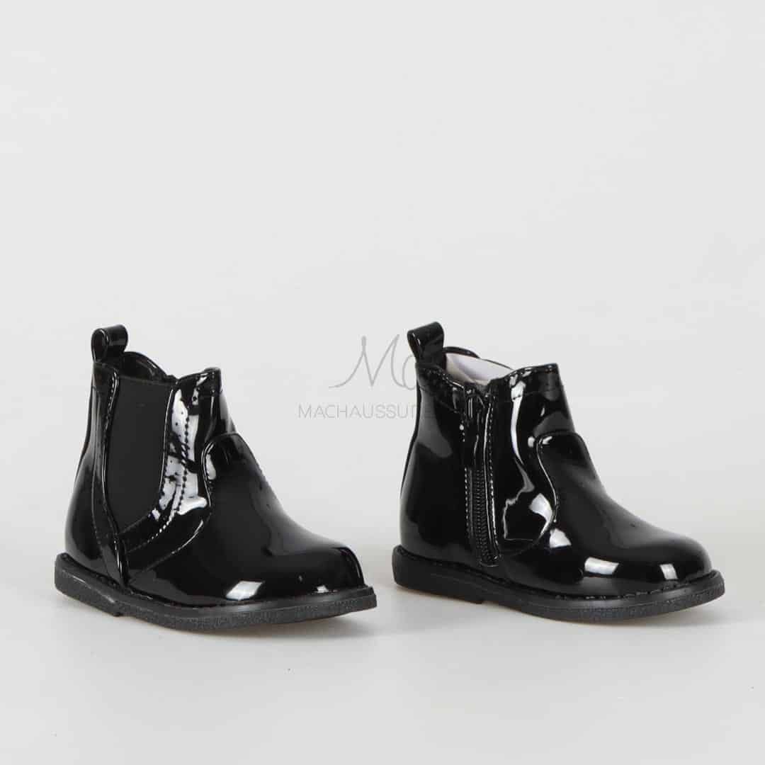 Sonya - Bottines Enfant en Noir.