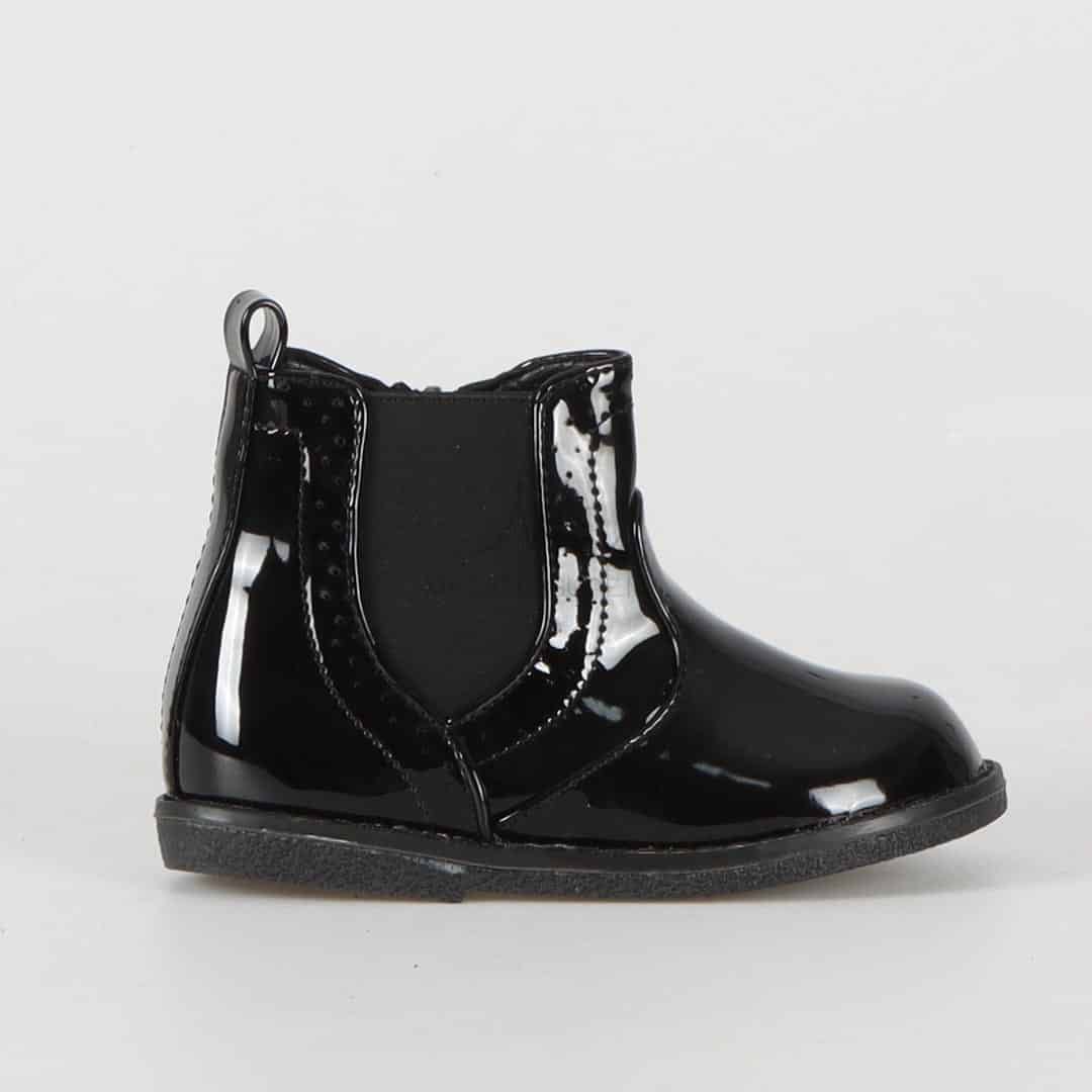 Sonya - Bottines Enfant en Noir.