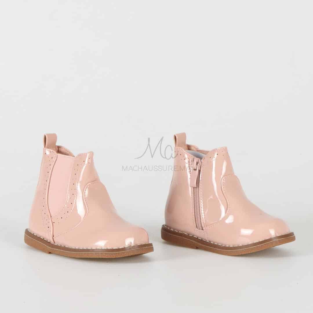 Sonya - Bottines Enfant en Rose.