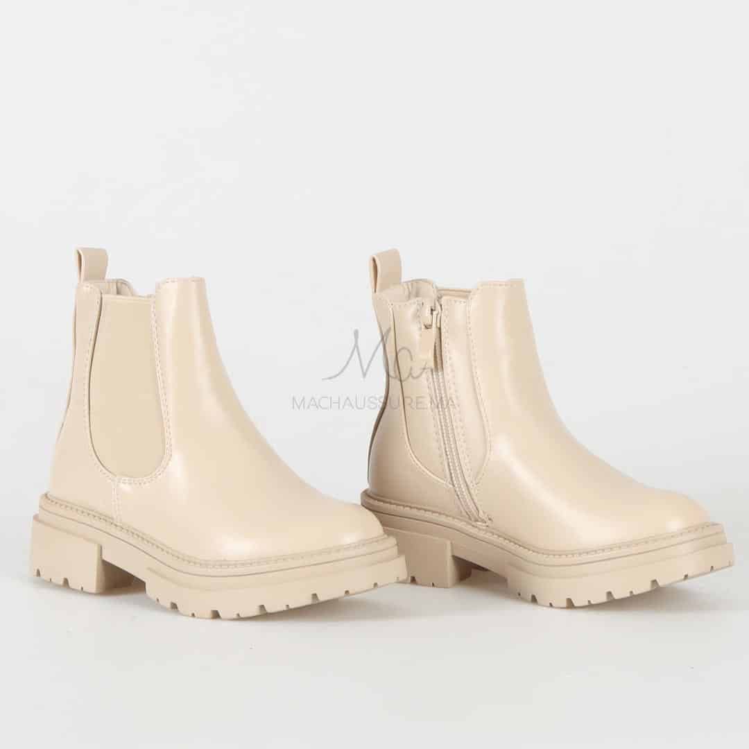 Vilma - Bottines en Beige.