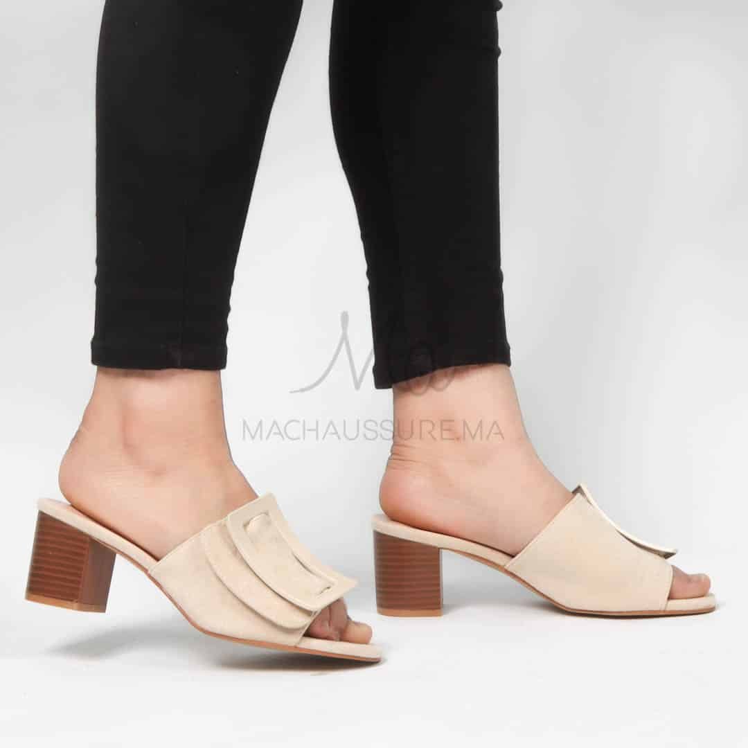 Magnificence - Sanadales à talon – Beige.