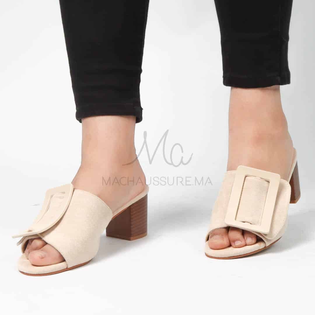 Magnificence - Sanadales à talon – Beige.