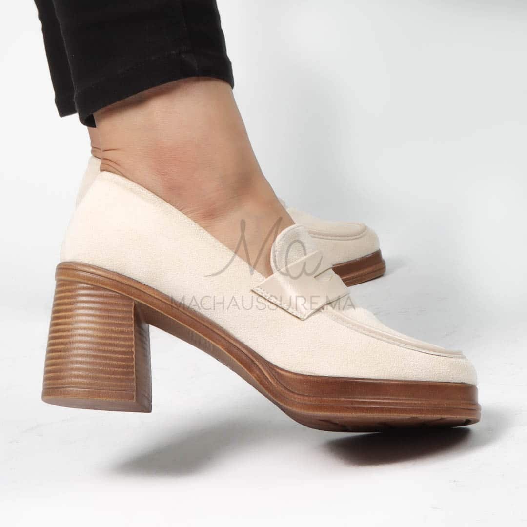 Dany – Derbies à talon Femmes en Beige.