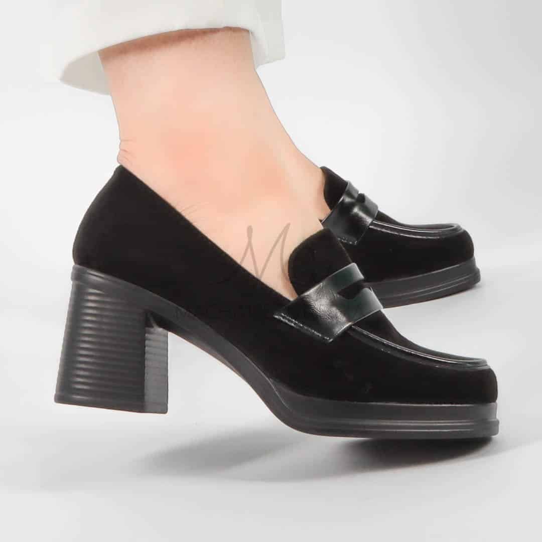 Dany – Derbies à talon Femmes en Noir.