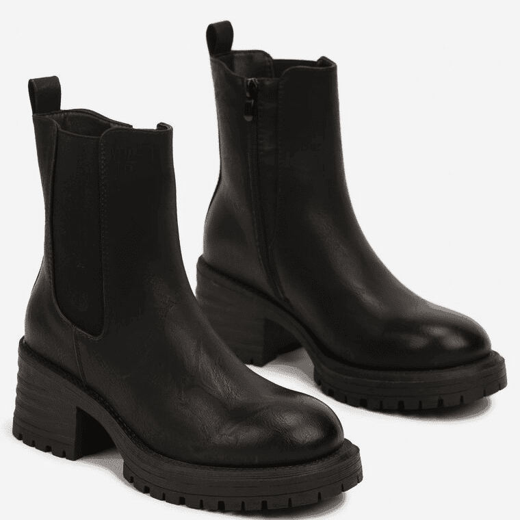 Rebelle – Bottines femmes en Noir.