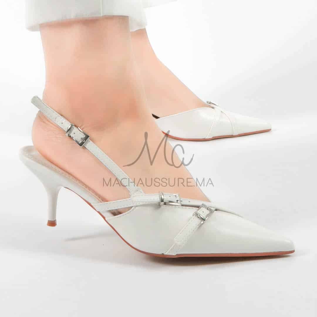 Tourmaline - Escarpins femmes en Blanc.
