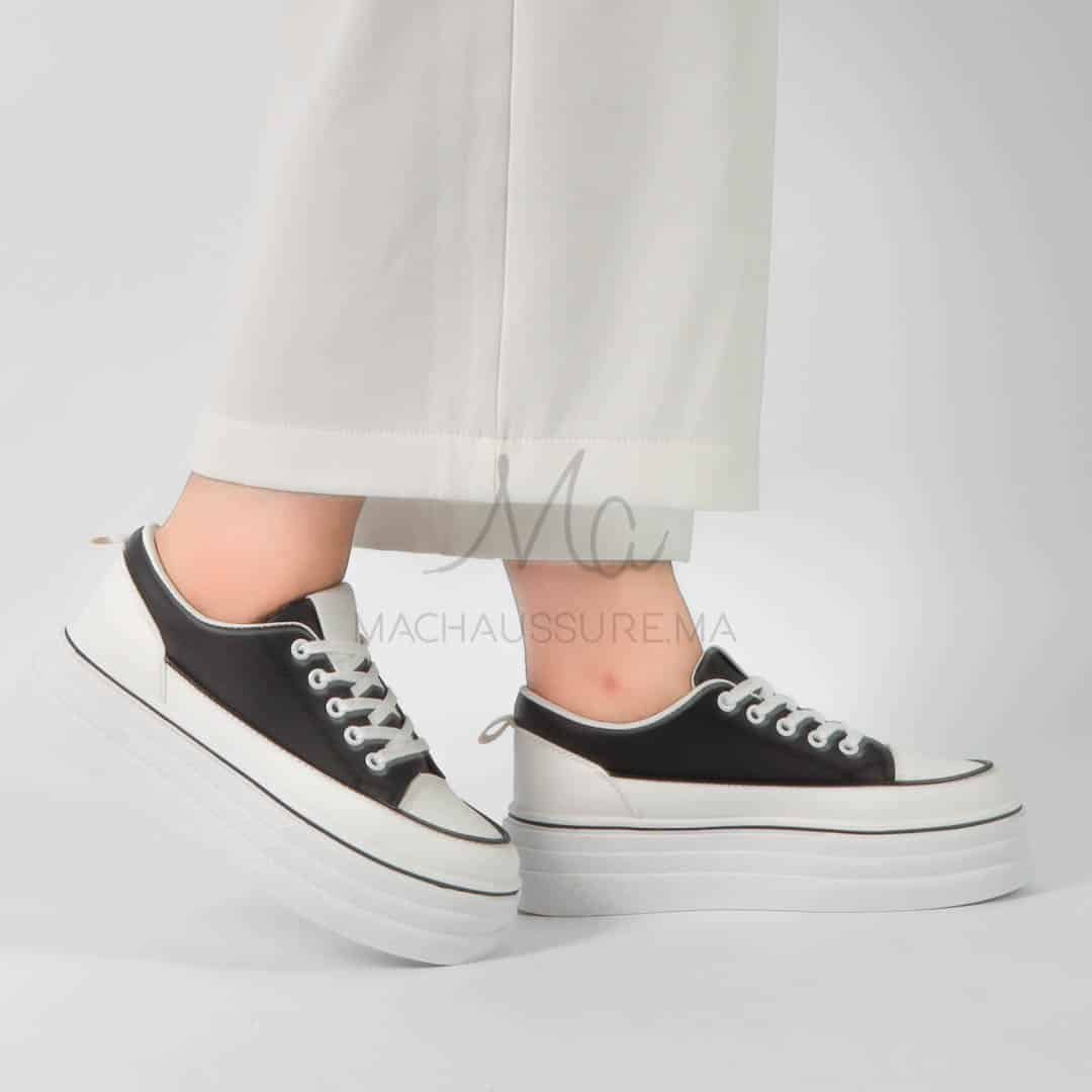 Iolite - Baskets Compensées femmes en Noir.