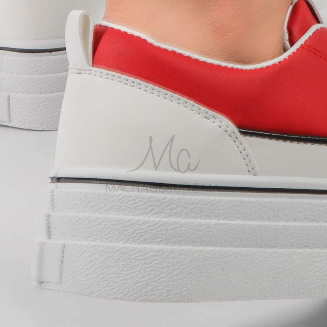 Iolite - Baskets Compensées femmes en Rouge.