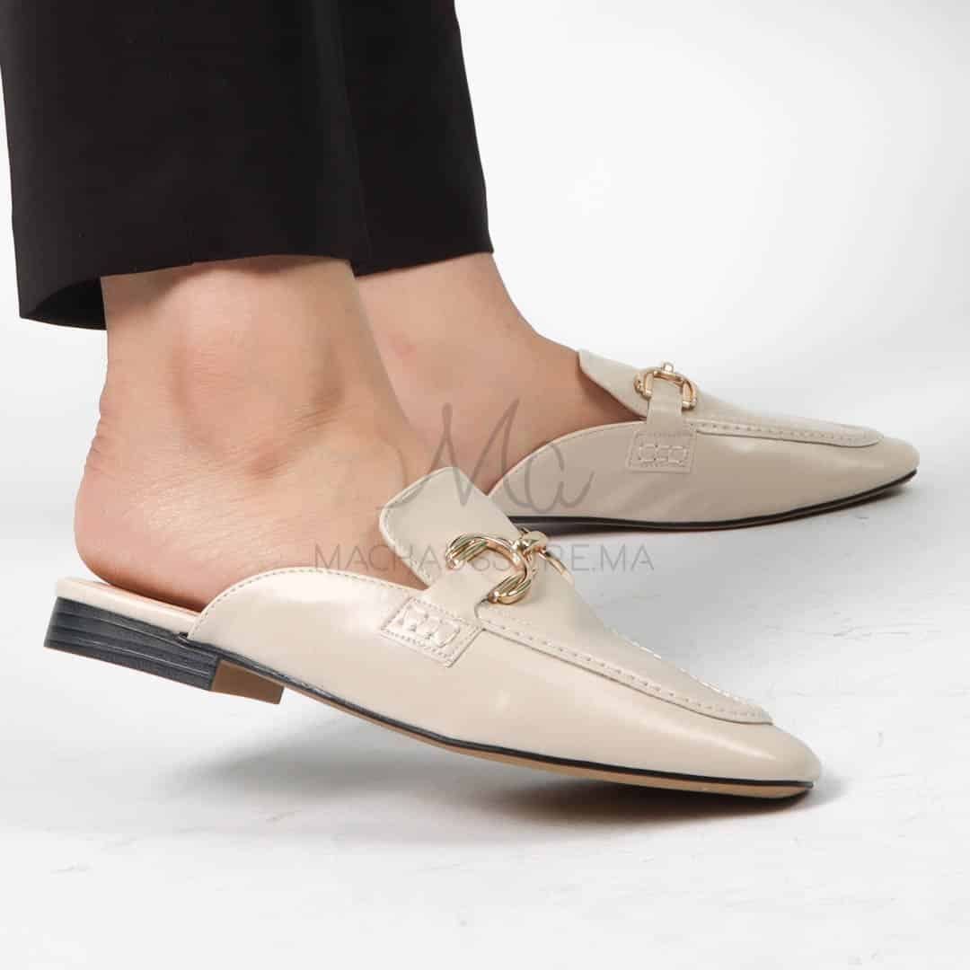 Galia – Mules Femmes en Beige.