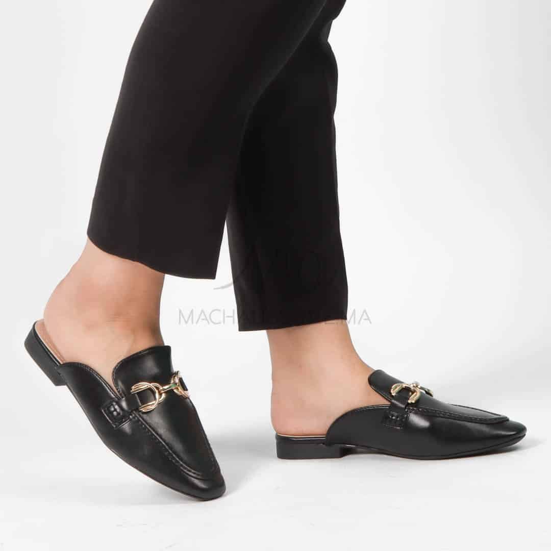 Galia – Mules Femmes en Noir.