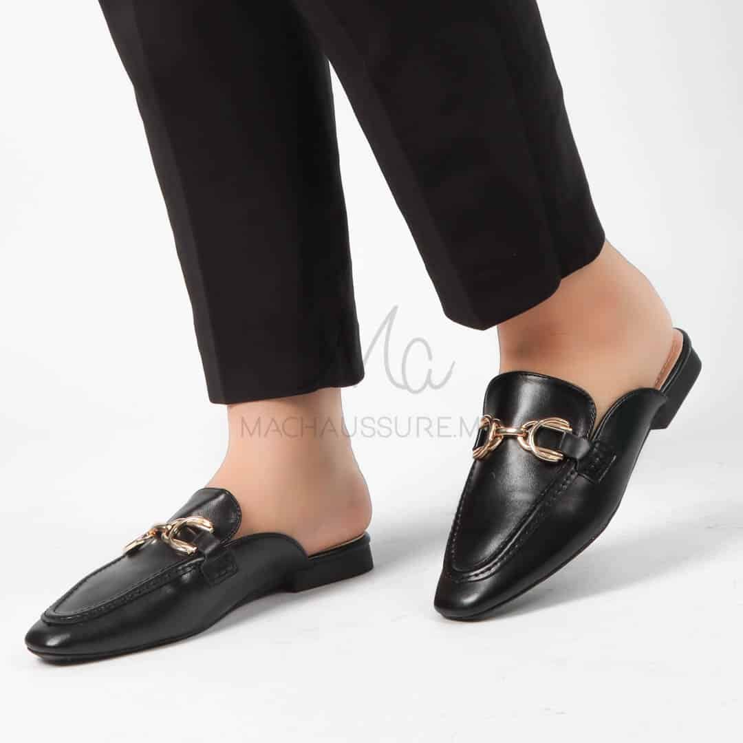 Galia – Mules Femmes en Noir.