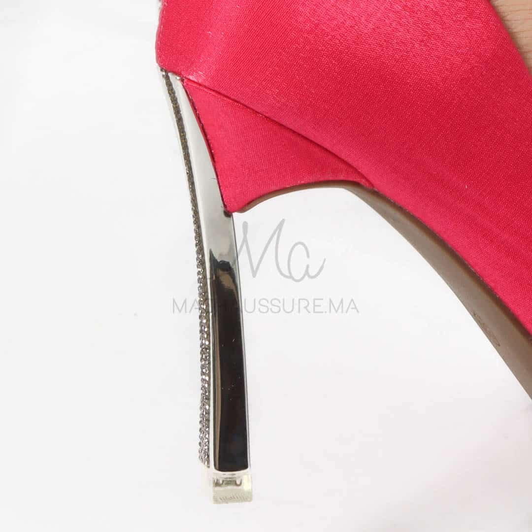 Alia - Escarpin à talon en Fuchsia.