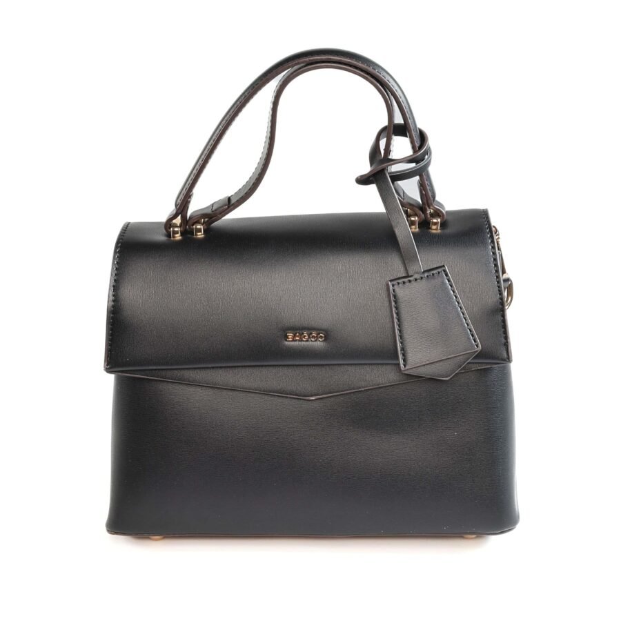 Sac à main en cuir noir, accessoire de mode pour femmes, idéal pour toutes occasions..