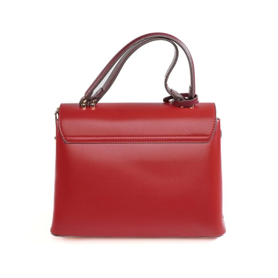 Sac à main en cuir rouge, accessoire de mode pour femmes, sac à main chic et pratique..