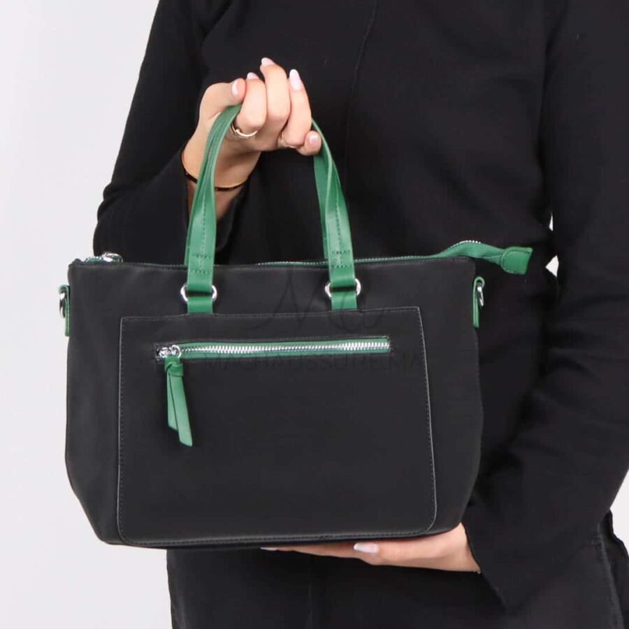 Velar – Sac à main en Noir-Vert.